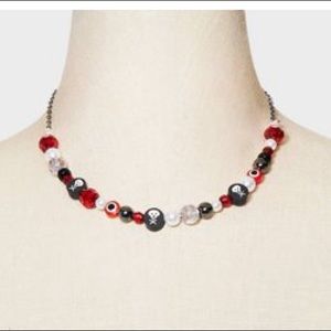 Beaded skull 16” necklace